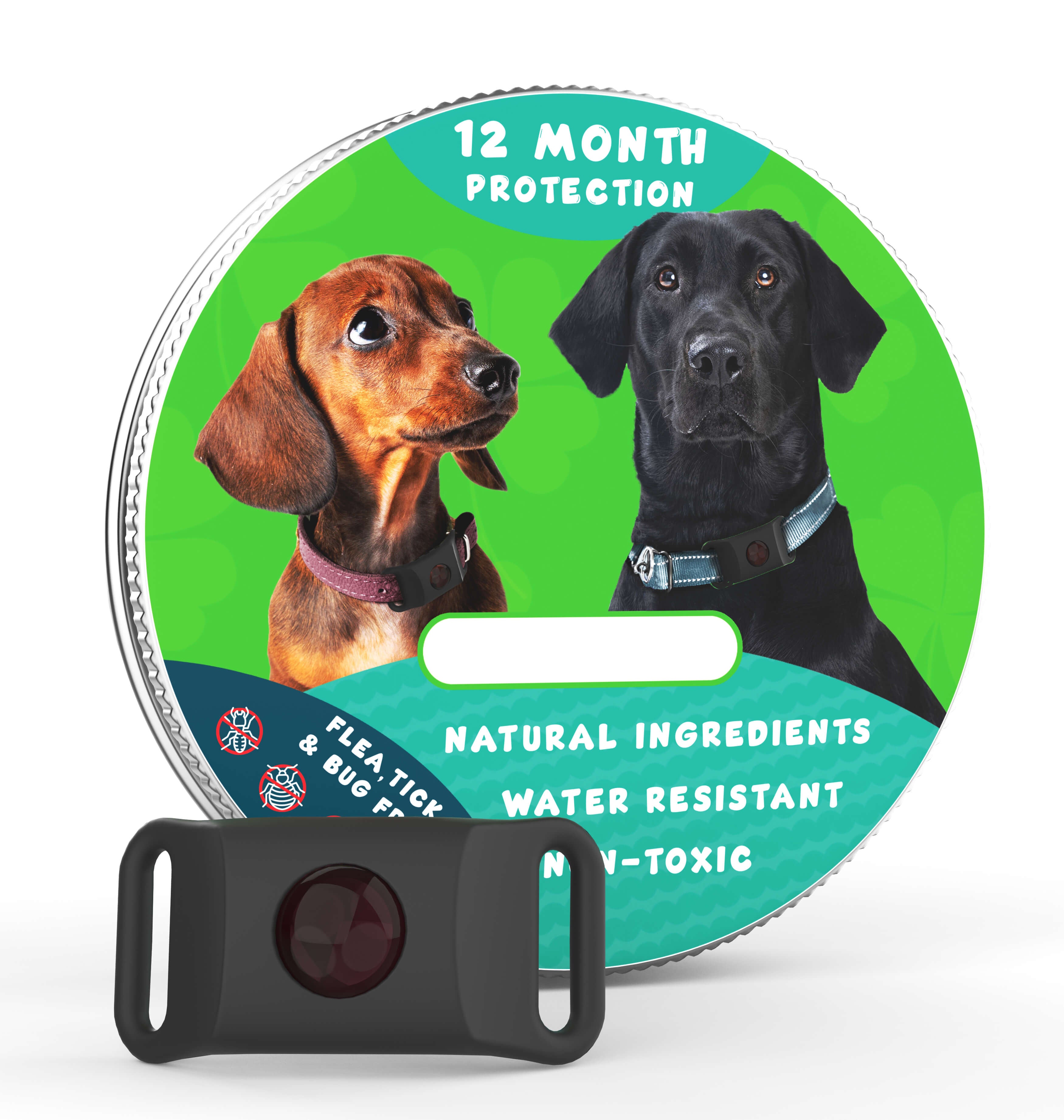12 Months All Natural Flea and Tick Tags for Dogs