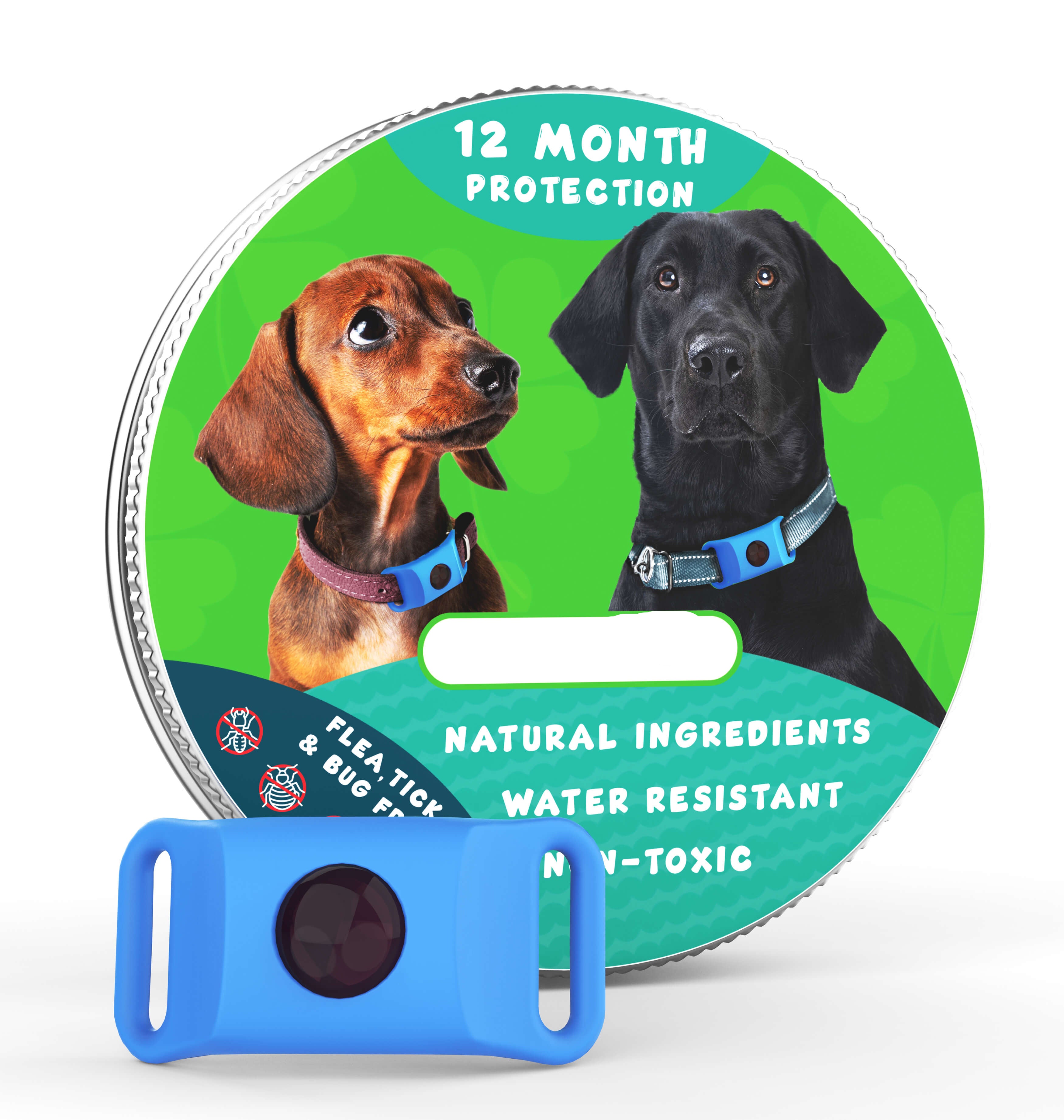 12 Months All Natural Flea and Tick Tags for Dogs