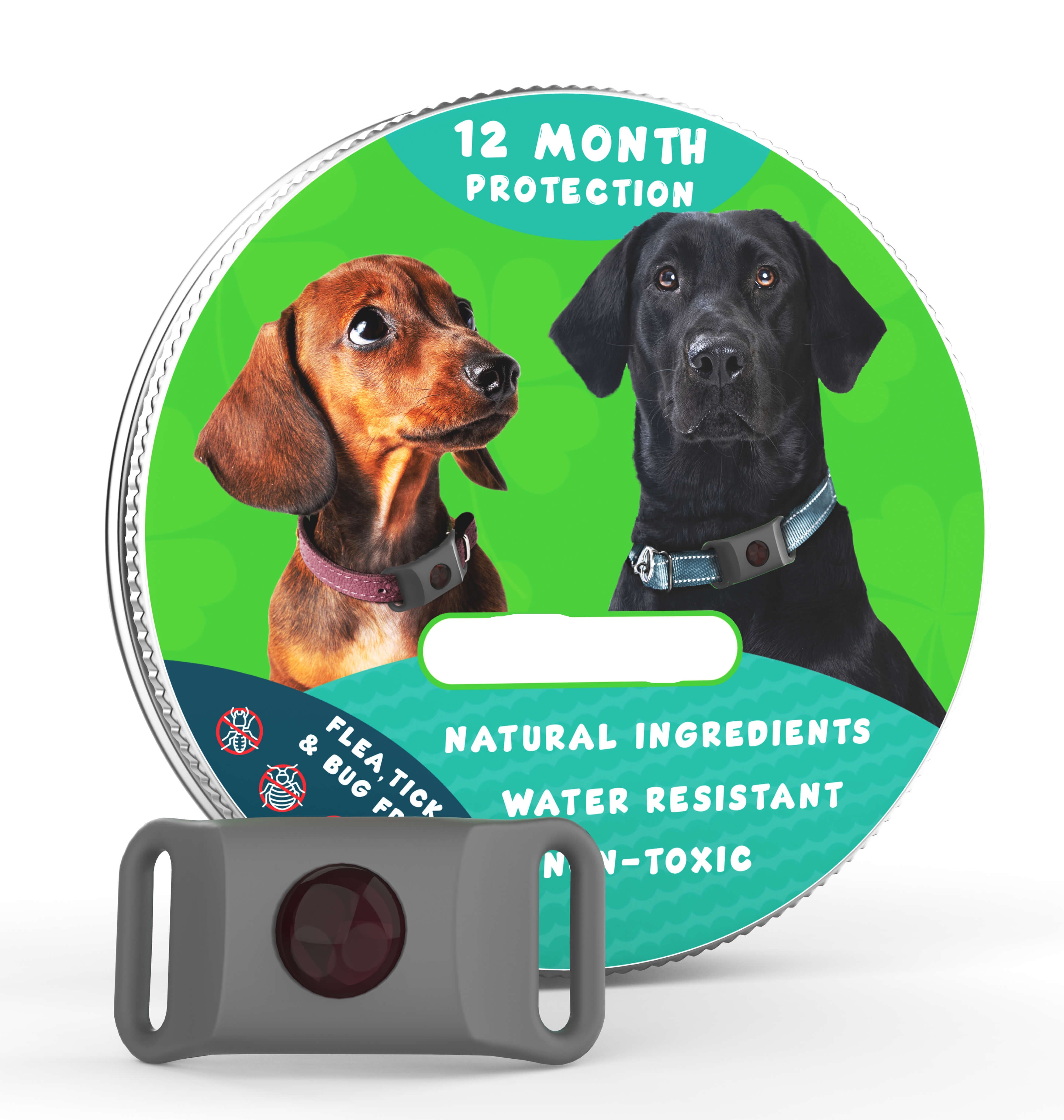 12 Months All Natural Flea and Tick Tags for Dogs