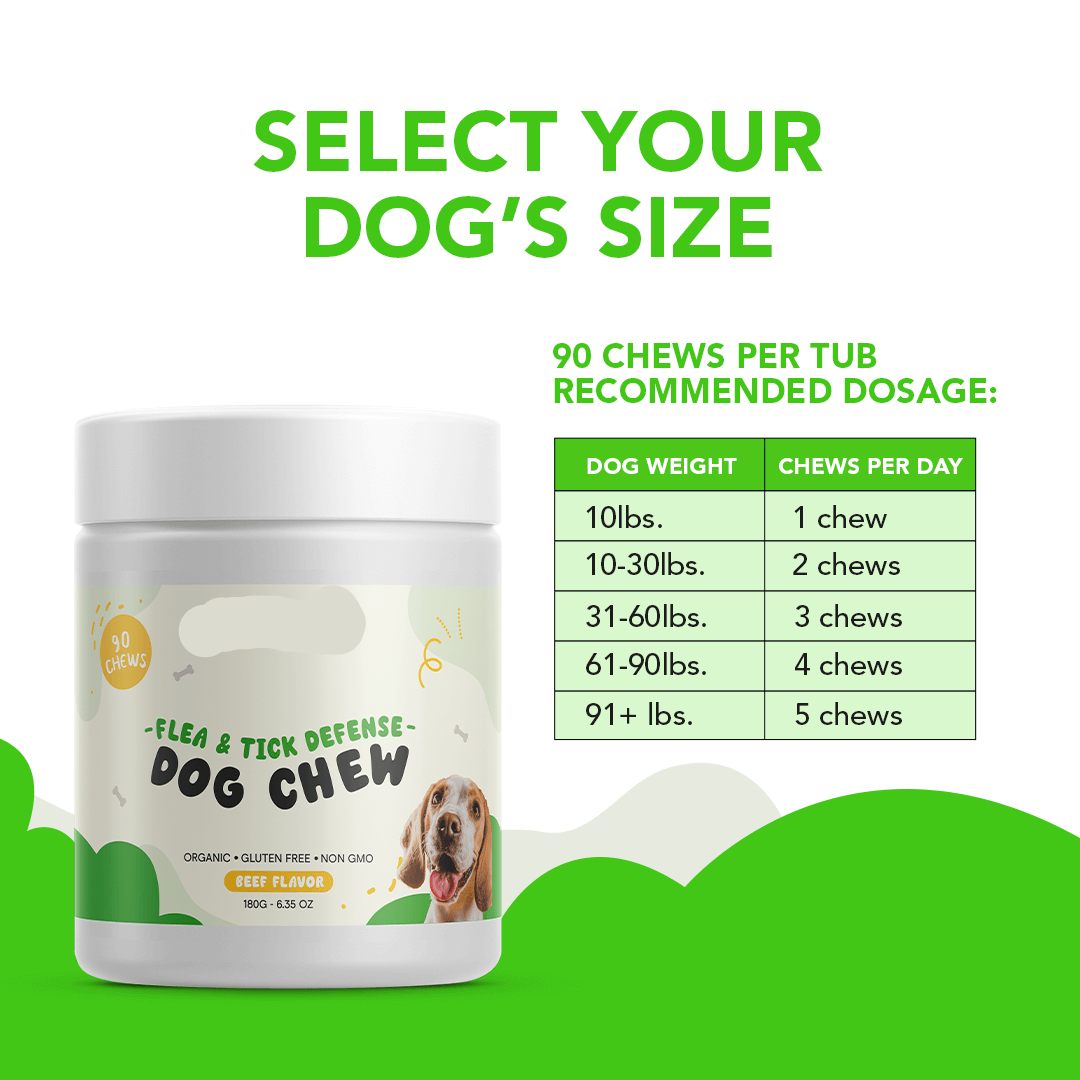 All Natural Flea & Tick Defense Chews for Dogs